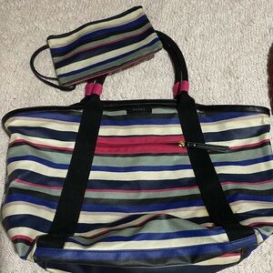 Fossil Eliza Coated Canvas Tote With Matching Clutch